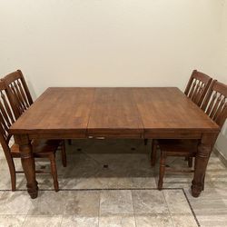 Big wooden Table And 4 Chairs 