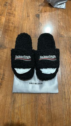Balenciaga Fur Slides Size 8.5
