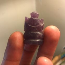 Amethyst Ganesha Hand Carving Statue