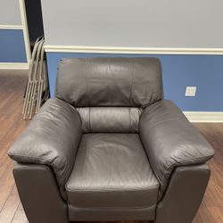 Faux Leather Arm Chair 