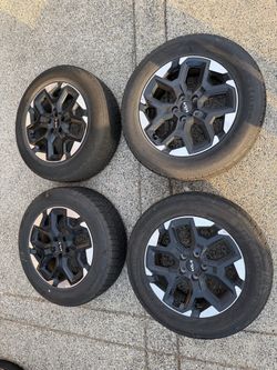 Set of 4 18” Factory OEM Kia Sorento Rims w/ Firestone Weathergrip Tires - 3PMSF and TPMS