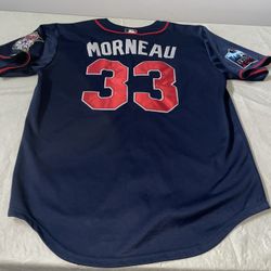 Authentic Justin Morneau Minnesota Twins Majestic Jersey Mens 54 Blue Clean Sewn