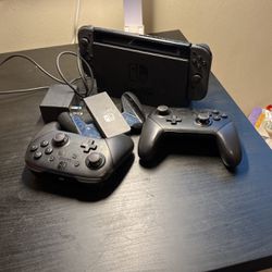 Nintendo Switch with Pro Controllers 