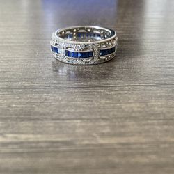 Italo Sapphire Wedding Band/Ring