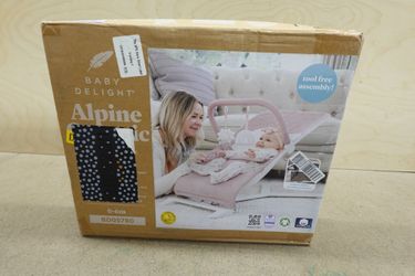 Baby Delight Alpine Deluxe Organic Portable Baby Bouncer – Organic Rose