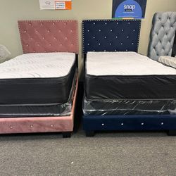 NEW TWIN FULL QUEEN KING BED WITH MATTRESS AND FREE DELIVERY 