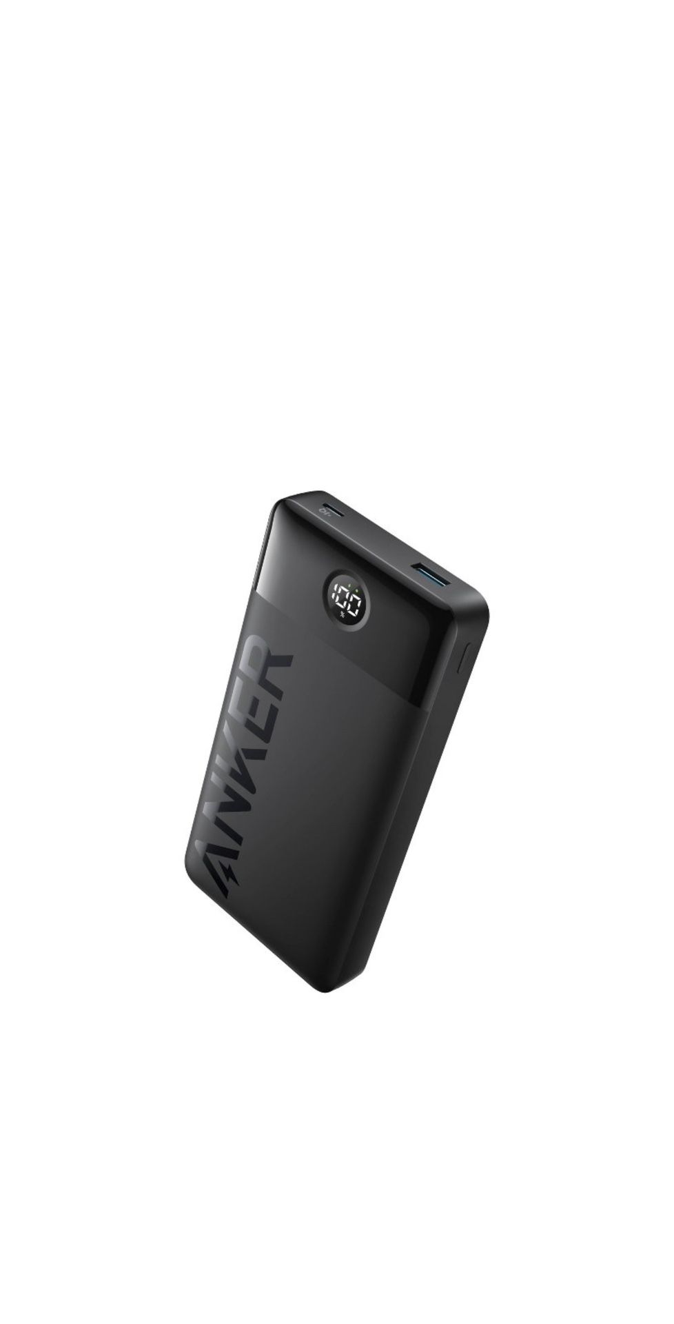 Anker Portable Charger, 20,000mAh Power Bank, Battery Pack with 1 USB-A and 1 USB-C Ports, 15W Max Charging for iPhone 16/15/14/13/12 Series, Samsung