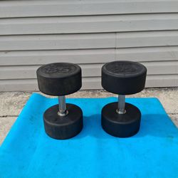RUBBER COATED DUMBBELLS 85LBS