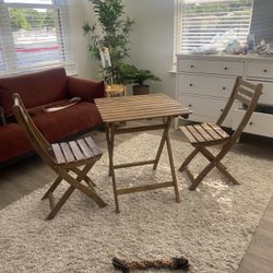 Wooden Table + Chair Set