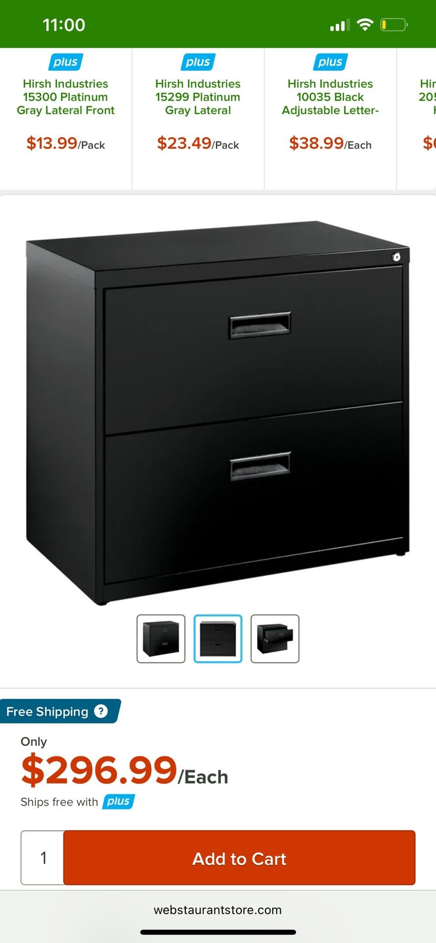 Hirsh Lateral Filing cabinet