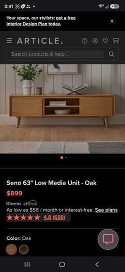 Media unit oak by Article