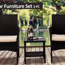 3pc Out Door Furniture Set Rattan