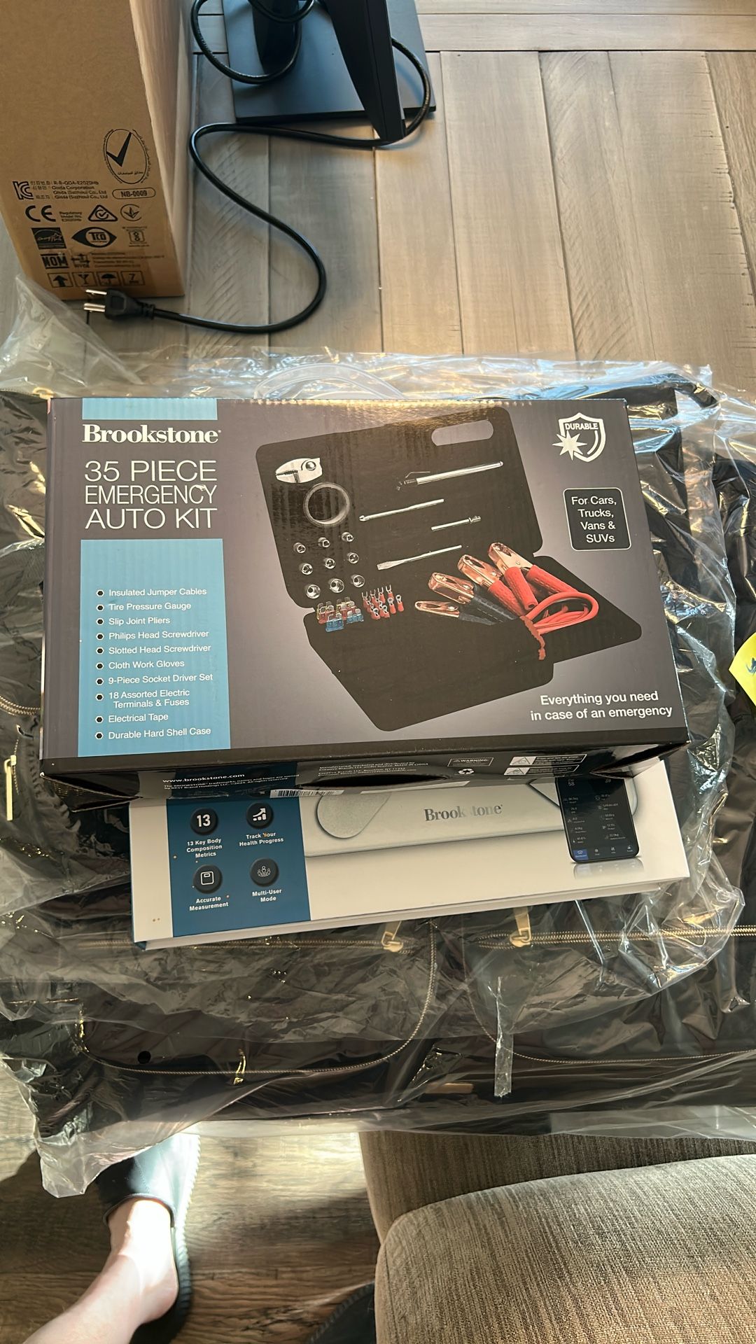 Brookstone 35 Piece Emergency Auto Kit.