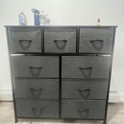 Dresser, Desk, Mini Fridge And Microwave 