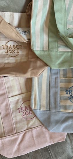 Trader Joe’s striped mini tote bags