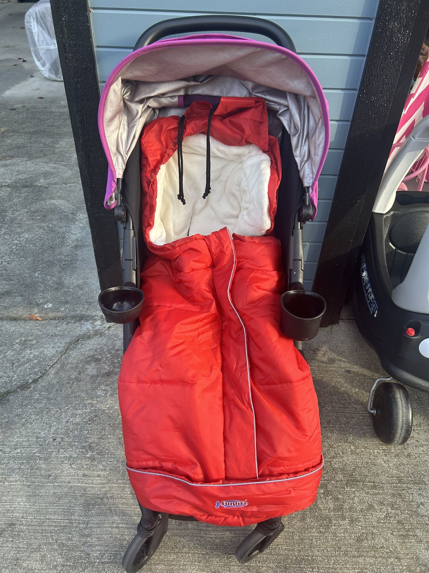 Orzbow Warm Bunting Bag Universal, Stroller Sleeping Bag Cold Weather, Waterproof Toddler Footmuff (Red, Large)