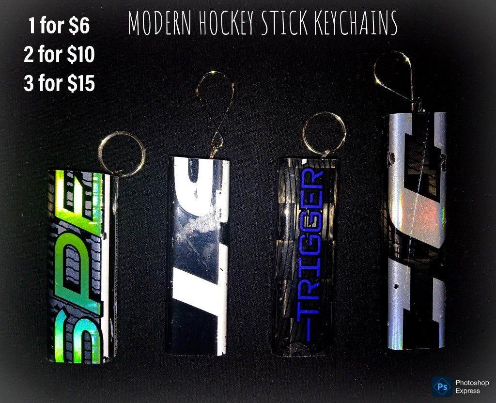 Hockey Stick Keychains