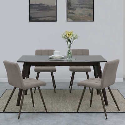 Dining Chairs 4Pcs Furniture Sillas de Comedor Oliver Tufted Gray