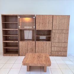 Entertainment Center And Marching Coffee Table