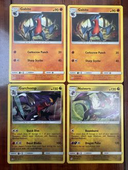 Pokemon Noivern, Gabite & Garchomp Unified Minds Non-Holo Lot of 4! LP/NM