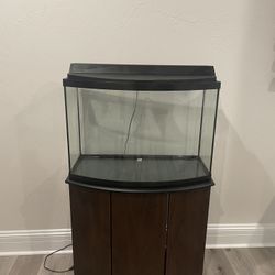 36 Gallon Bowfront With Stand And Light-hood
