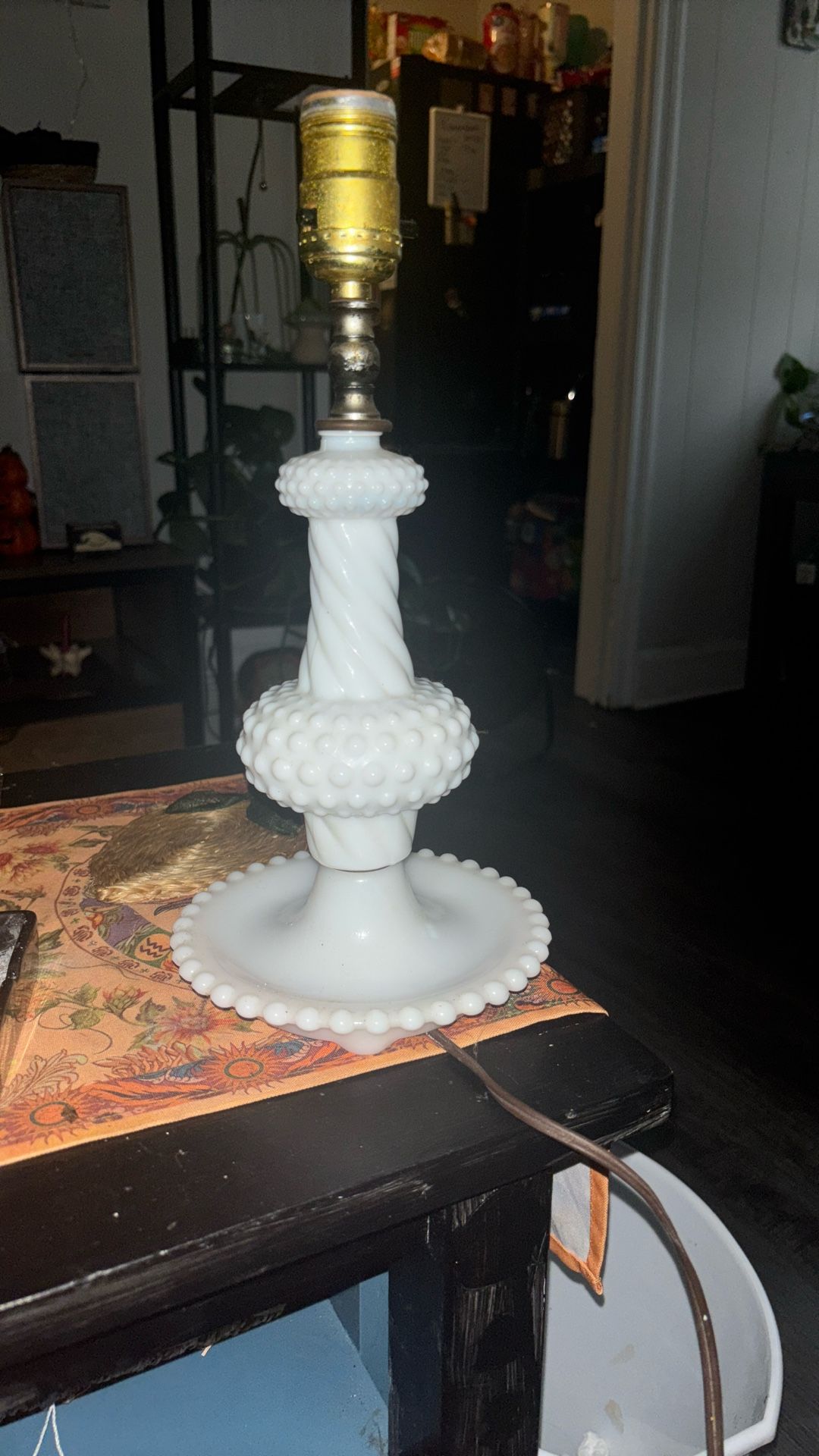 Vintage Leviton Milk Glass Lamp