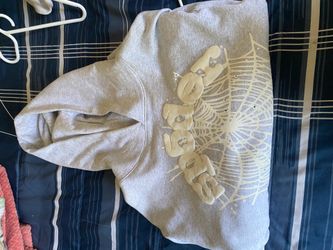 sp5der grey hoodie