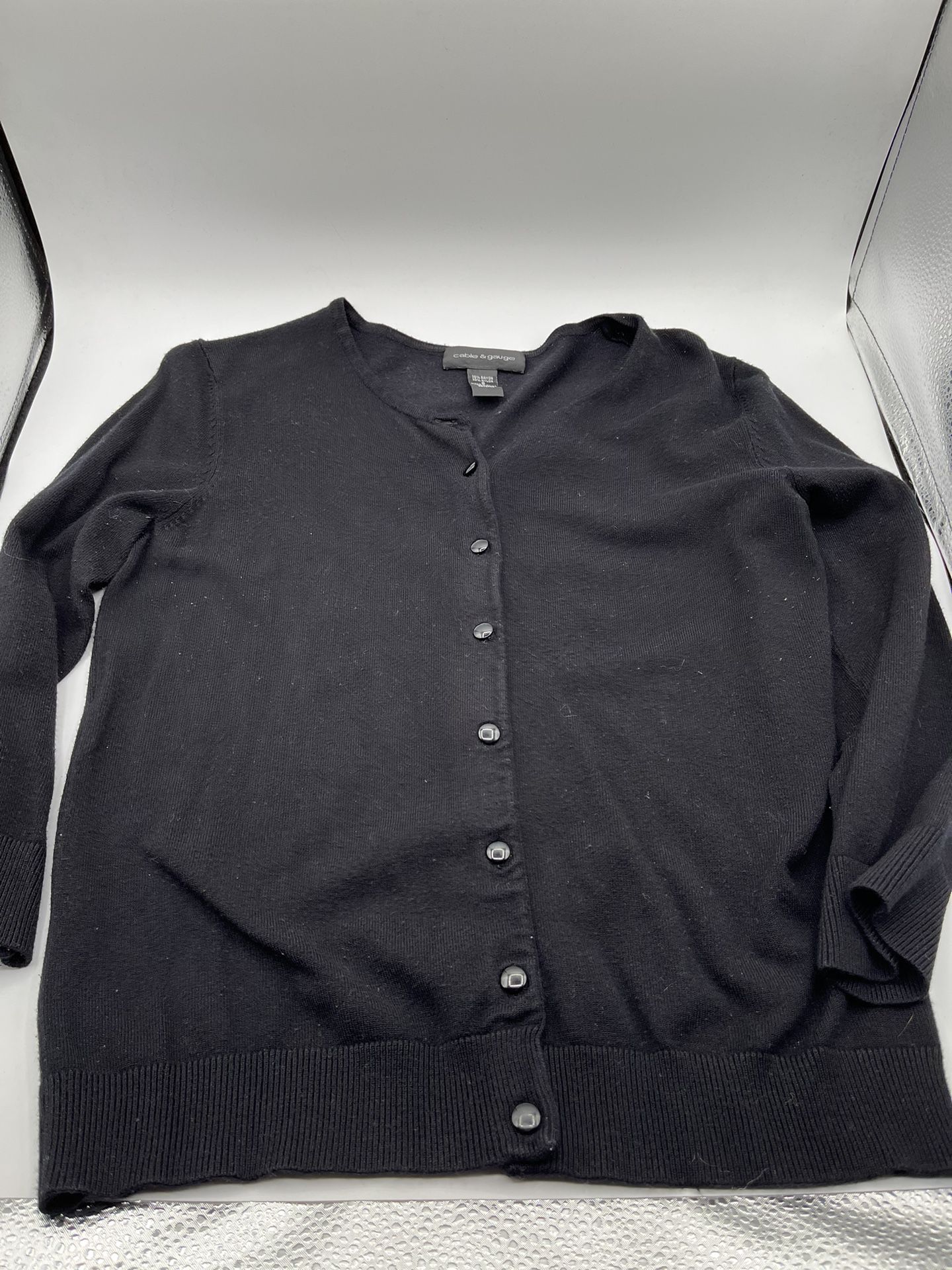 Cable & Gauge Women’s Black Cardigan Size Small