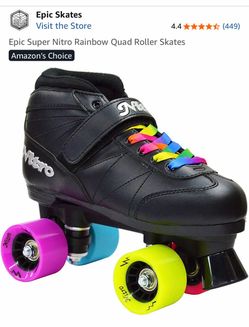 Epic skates nitro rainbow men teen size 8