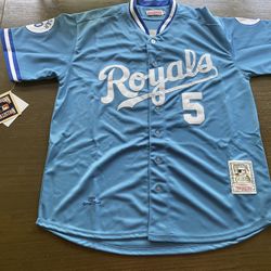 George Brett Kansas City Royals Baseball MLB New Large HOF Short Sleeve Jersey 