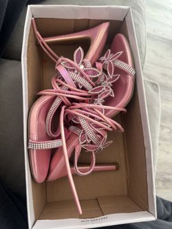 Pink Butterfly Heels