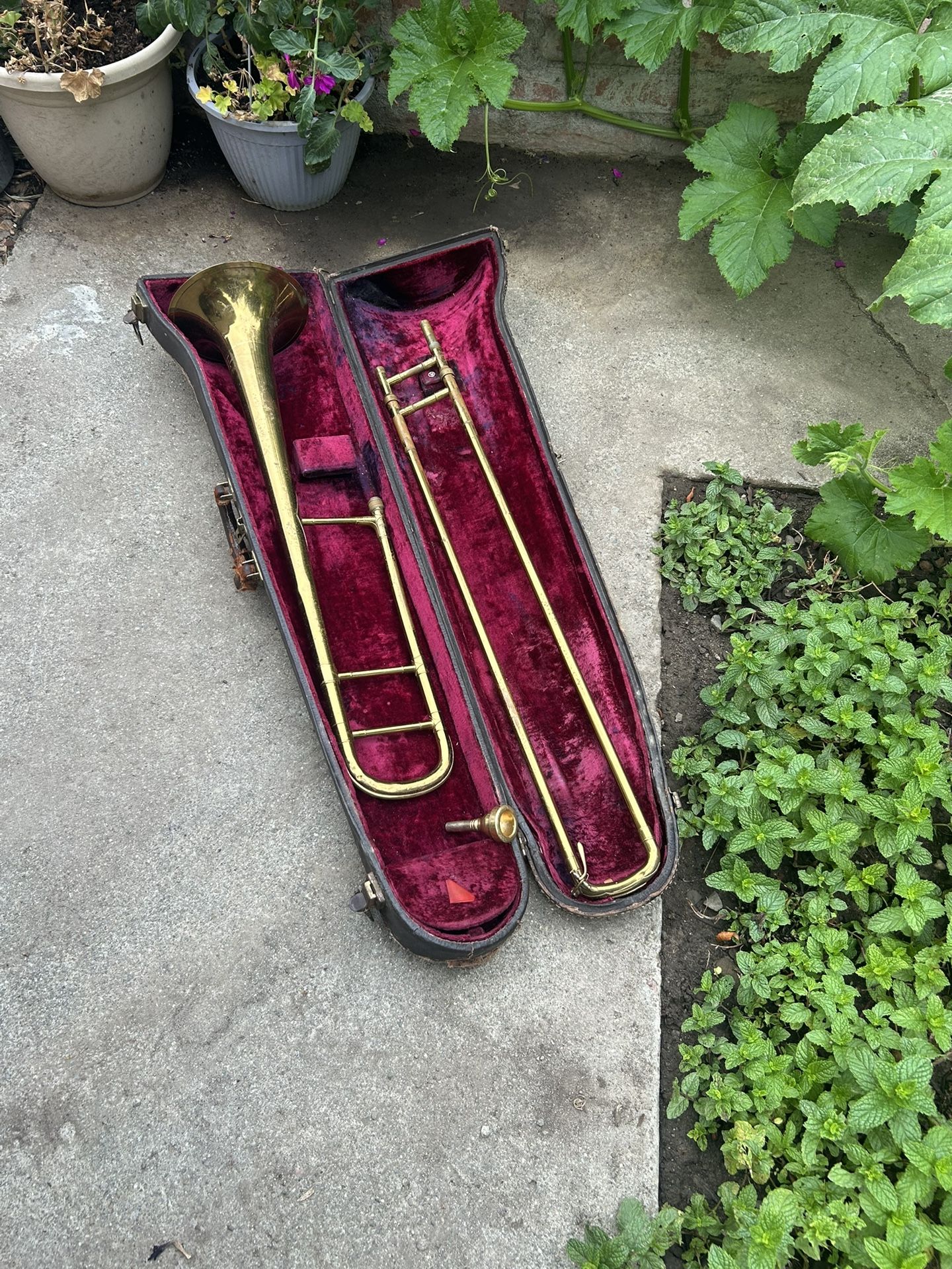 Vintage Slide Trombone Made In France