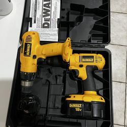 Dewalt drill set with case