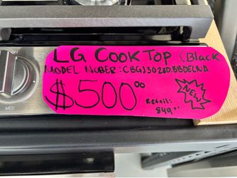 LG COOK TOP BLACK