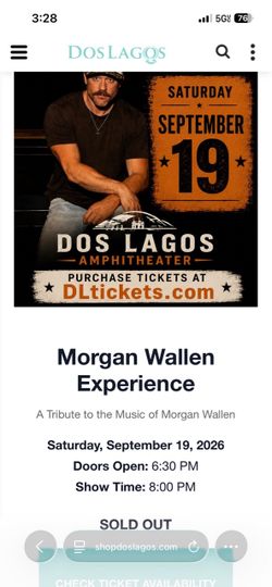 Morgan Wallen Experience 9/19 Dos Lagos