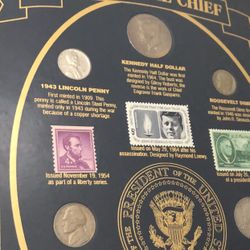 Hail To The Chief Coin & Stamp Display 