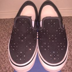 Blackout Pearlized Slip on Vans
