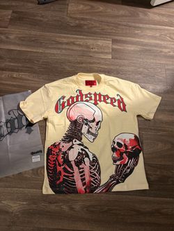 Godspeed Skeleton Graphic T-Shirt Yellow