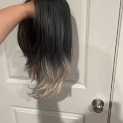 Black Grey Wig