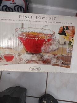 Punch Bowl New In Box Glass