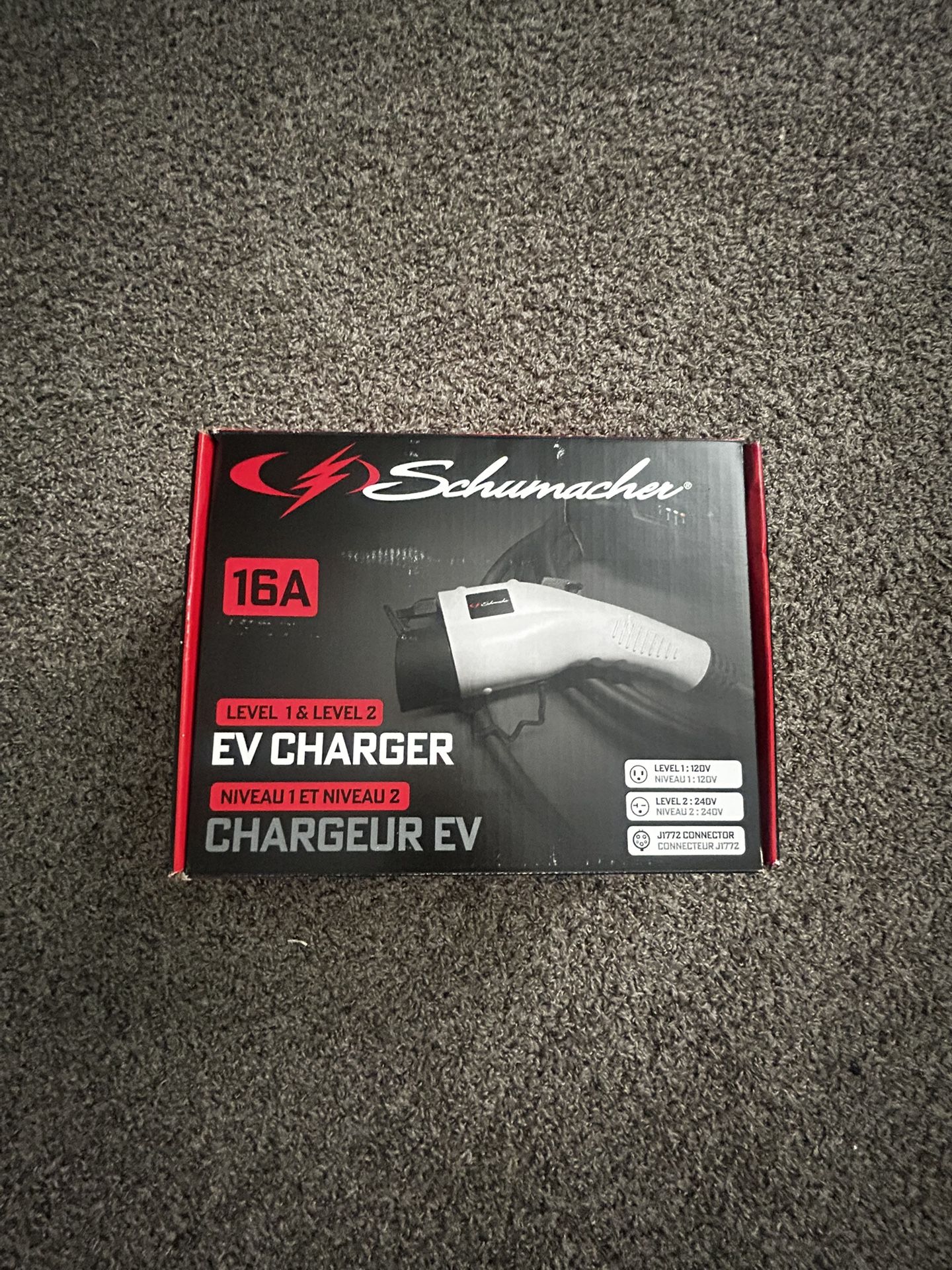 Brand New! Schumacher 16A Level 1 & 2 EV Charger Model SC1455 ~ 28 ft Cord