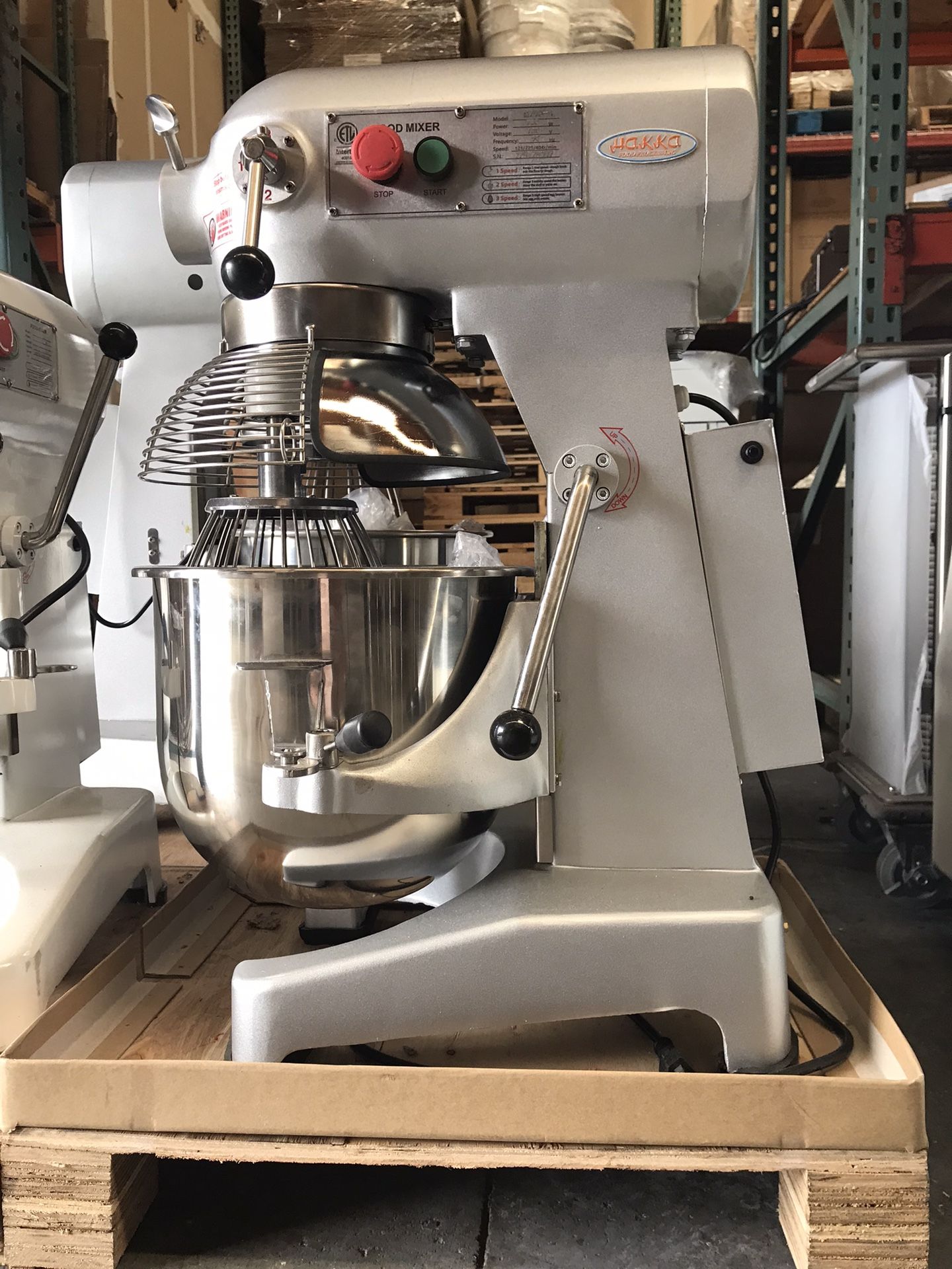 Hakka 20QT Dough Stand Mixer 3 Speed, 4 Function Stainless Steel Food Mixer