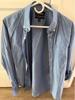 Bonobos slim medium blue polka dot shirt