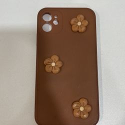 Brown Flower iPhone 11 Case 