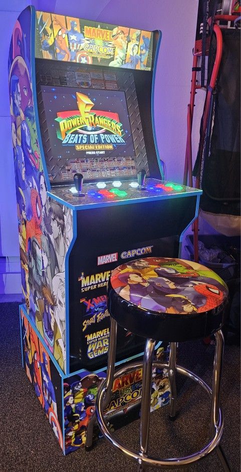 Retro Marvel Vs Capcom Arcade1up Cabinet With Over 15,000 Video Games
