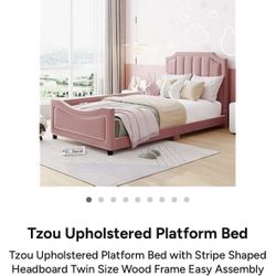 NEW - Twin Pink Platform Bed