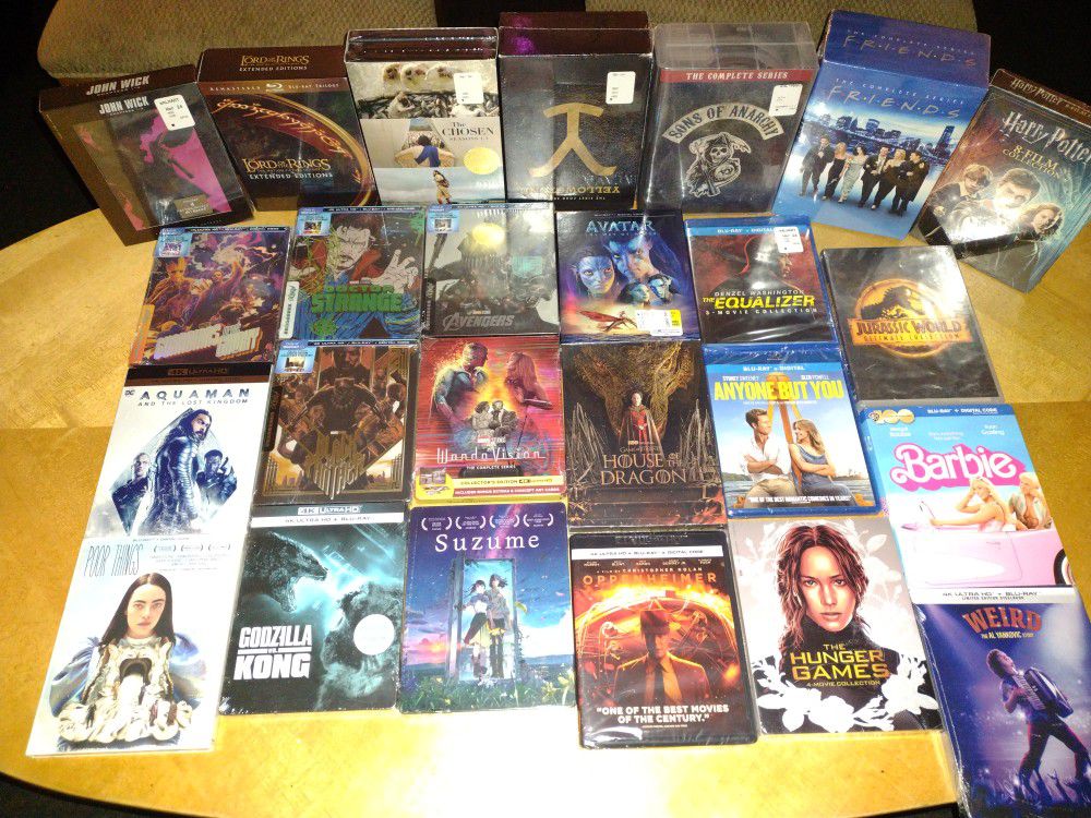 23 NEW 4k DVD Collection. Oppenheimer, Barbie, Yellowstone And Much More! 