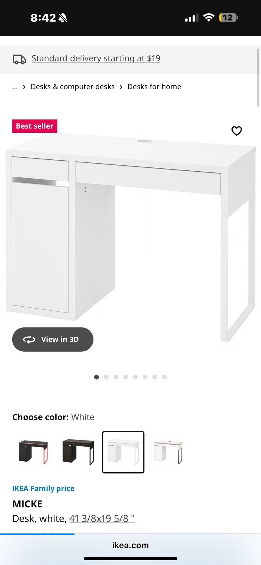 Ikea Micke desk