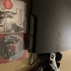 PS3 Slim 320 Gig W Games And Control 