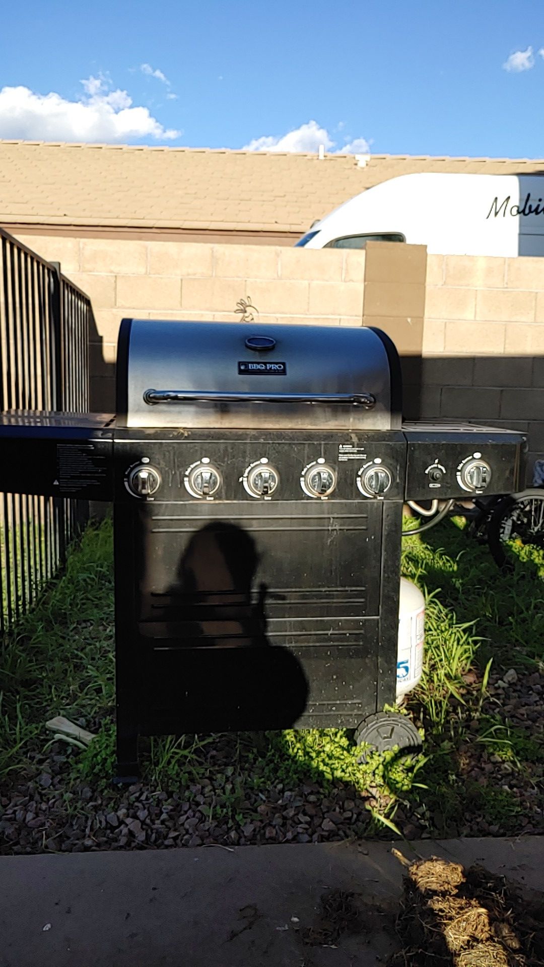 BBQ Pro Gas Grill with Side Burner - 40.00